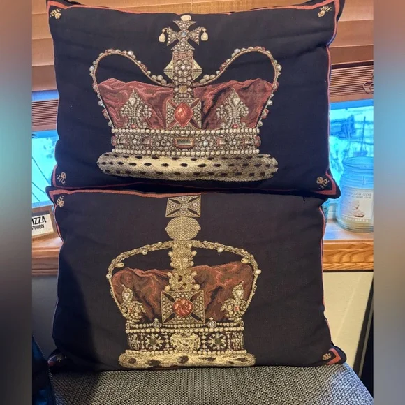 Royal Crown Decorative Pillows - Picture 1 of 6